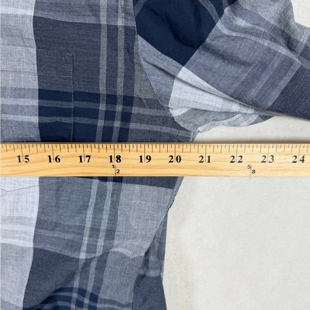 Lot of 2 J. Crew Men's Medium Plaid Button-Down Shirts - Navy and Red Plaid